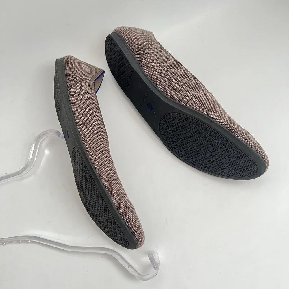 Rothy’s Blue Halo Ballet Round Washable Toe Flats Brown 11